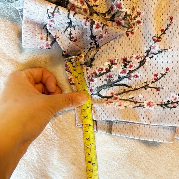 Ryoko Rain Cherry Blossom Purple Athletic Streetwear Shorts Unisex sz S - Picture 10 of 10